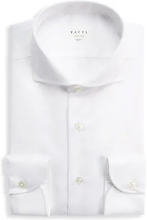 Xacus Skjorte, Herre, Hvid, 2XL, Bomuld, Tailor Fit Rejse Skjorte - Hvid