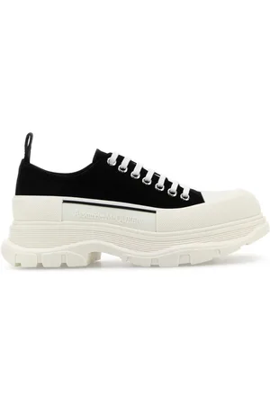 Alexander McQueen Sko, Dame, Sort, 35 EU, Sort lærred Tread Slick sneakers