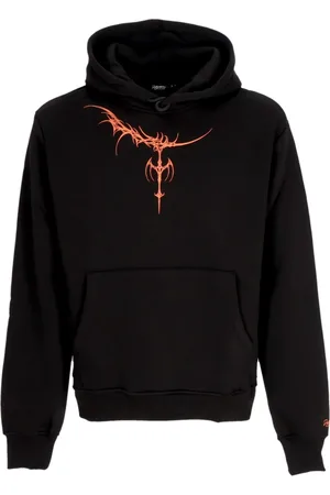 DOLLY NOIRE Sweathshirts & Hoodies, Herre, Sort, XL, Bomuld, Sort hættetrøje med frontlomme