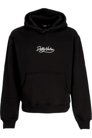 DOLLY NOIRE Sweathshirts & Hoodies, Herre, Sort, XL, Bomuld, Sort hættetrøje med lomme foran