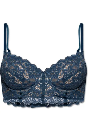 Hanro Undertøj, Dame, Blå, 70C EU, Uld, Blonde bh
