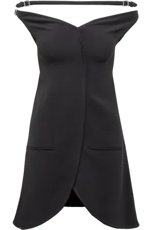 Courrèges Kjole, Dame, Sort, S, Ellipse Mini Kjole