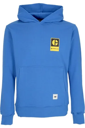 Caterpillar Sweathshirts & Hoodies, Herre, Blå, S, Bomuld, Letvægts hættetrøje med blok C
