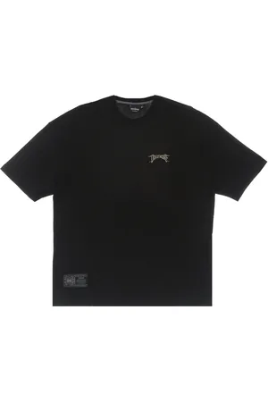 DOLLY NOIRE Top, Herre, Sort, XL, Bomuld, Sort Tee med bogstaver og korte ærmer