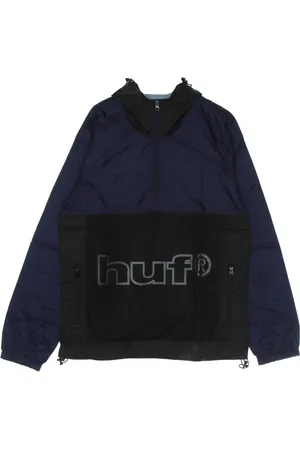 Huf Jakke, Herre, Blå, S, Nylon, Navy Pakbar Windbreaker Anorak Letvægts