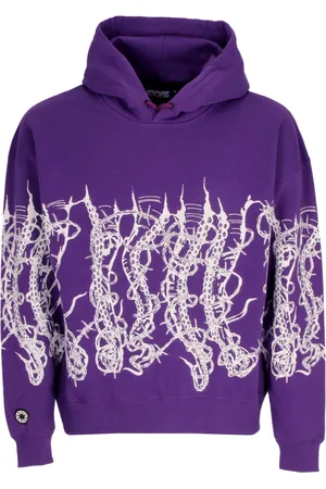 Octopus Sweathshirts & Hoodies, Herre, Lilla, M, Bomuld, Barbed Wire Hoodie Lilla