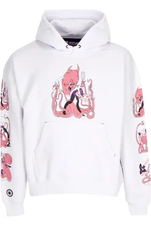 Octopus Sweathshirts & Hoodies, Herre, Hvid, XS, Bomuld, Love Hoodie Hvid Ribkanter