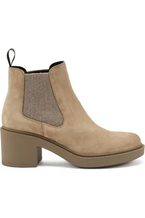 Frau Sko, Dame, , 37 EU, Suede, Suede Chelsea støvler med honninghæl