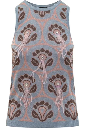 Etro Top, Dame, Flerfarvet, XL, Uld, Stilfuld Top til Modeelskere