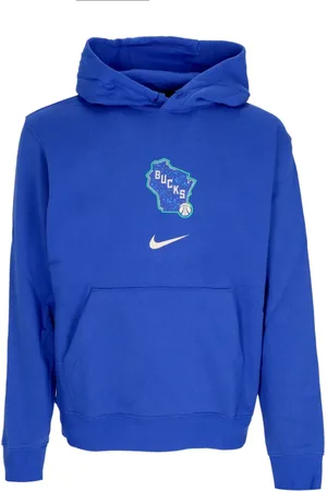 Nike Sweathshirts & Hoodies, Herre, Blå, XS, Bomuld, Milwaukee Bucks City Edition Hoodie