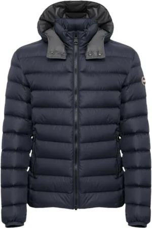 Colmar Jakke, Herre, Blå, 3XL, Uld, Sporty Dunjakke med Aftagelig Hætte