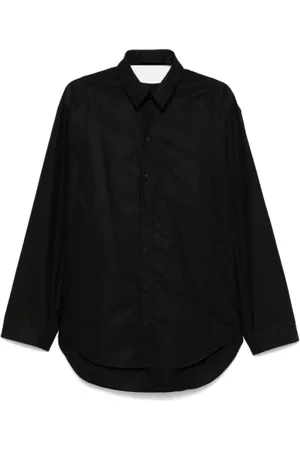 Khaite Bluser & Skjorter, Dame, Sort, M, Bomuld, Sort skjortekjole med halterneck
