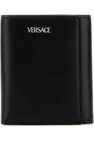VERSACE Tilbehør, Herre, Sort, ONE SIZE, Læder, Klassisk Sort Læderpung
