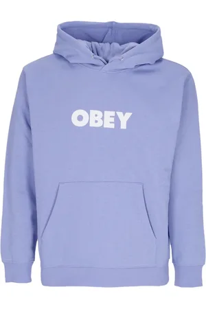 Obey Sweathshirts & Hoodies, Herre, Lilla, XL, Bomuld, Premium Fleece Hættetrøje Digital Violet