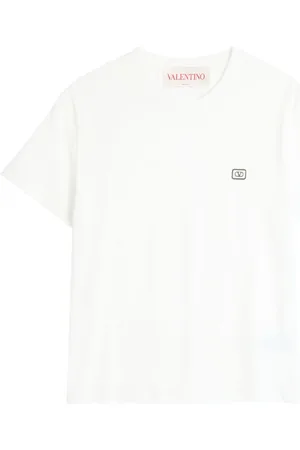 VALENTINO GARAVANI Top, Herre, Hvid, M, Uld, Stilfuld T-shirt med unikt design