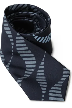 Giorgio Armani Tilbehør, Herre, Blå, ONE SIZE, Sort silkeslips
