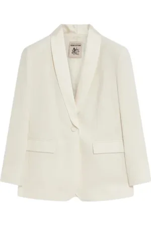 SEMICOUTURE Jakke, Dame, , M, Uld, Creme Uld Blazer Jakke