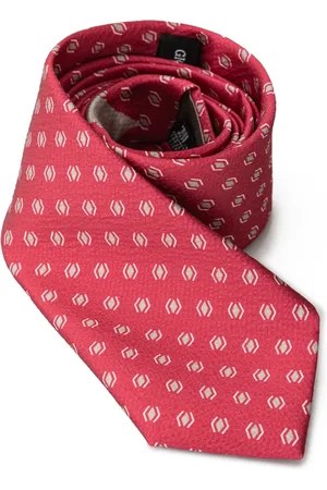 Giorgio Armani Tilbehør, Herre, Rød, ONE SIZE, Rød silkeslips
