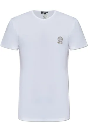 VERSACE Top, Herre, Hvid, 3XL, T-shirt med logo