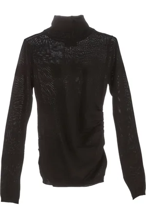 Moschino Strik, Dame, Sort, S, Hjerte Peace Turtleneck Sweater