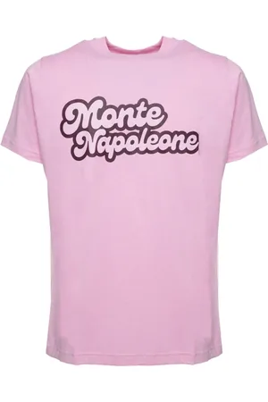 Family First Top, Herre, Lyserød, S, Bomuld, Montenapoleone Bomuld Rund Hals T-shirt