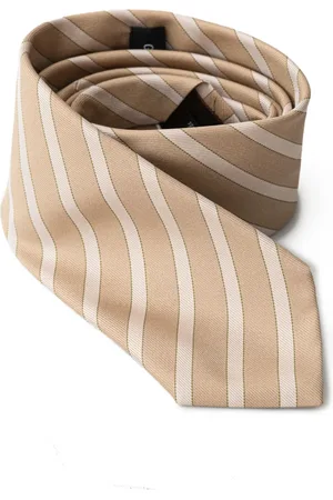 Giorgio Armani Tilbehør, Herre, Gul, ONE SIZE, Uld, Guld Silkeslips