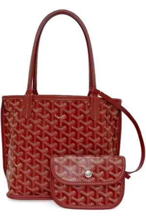 GOYARD Pre-owned, Dame, Rød, ONE SIZE, Uld, Pre-owned Laeder skuldertasker