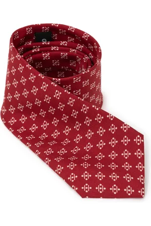 Giorgio Armani Tilbehør, Herre, Rød, ONE SIZE, Rød silkeslips