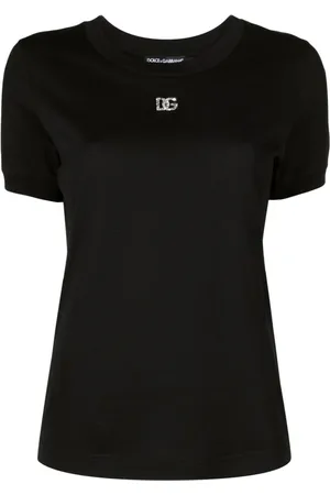 Dolce & Gabbana Top, Dame, Sort, 2XS, Bomuld, Sort T-shirt med stil N0000