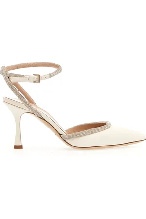 NINALILOU Sko, Dame, , 36 EU, Ivory Strass Slingback Hæle