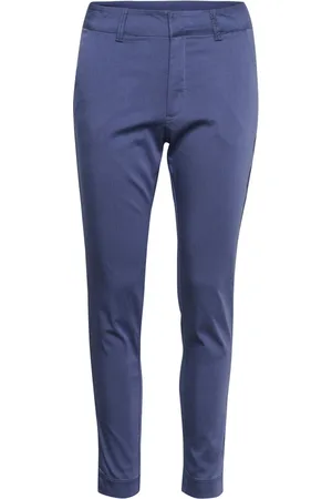 Kaffe Bukser, Dame, Blå, S, Uld, Blå Indigo Chino Bukser Stilfuld Model