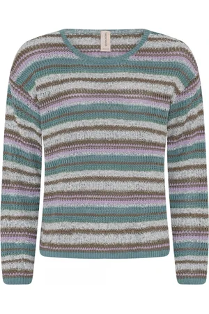 Skovhuus Strik, Dame, Flerfarvet, XL, Bomuld, Arktisk O-Neck Pullover i Multi Bluse