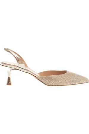 NINALILOU Sko, Dame, Grå, 36 EU, Sølv Strass Slingback Hæle