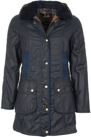 Barbour Frakke, Dame, Blå, L, Bomuld, Blå Voksjakke Bower Stil