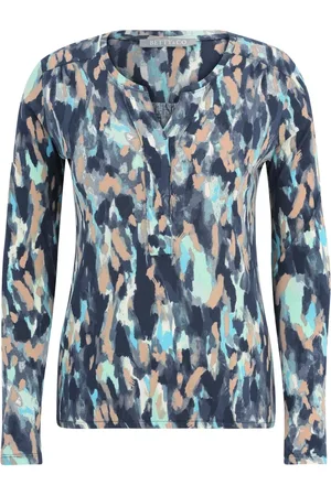 Betty & Co Bluser & Skjorter, Dame, Flerfarvet, S, Bluse skjorte med elastik i taljen