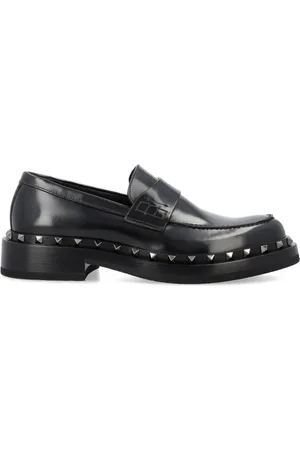 VALENTINO GARAVANI Sko, Herre, Sort, 43 1/2 EU, Uld, Sort Loafer Sko Elegant Stilfuld