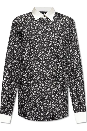 Dolce & Gabbana Skjorte, Herre, Sort, L, Skjorte med blomstermotiv