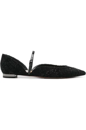 Aquazzura Sko, Dame, Sort, 41 EU, Bomuld, Sort Bellezza Flade Sko