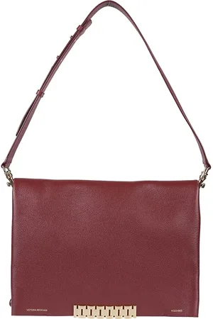 Victoria Beckham Taske, Dame, Brun, ONE SIZE, Uld, Burgundy Jumbo Chain Pouch Taske