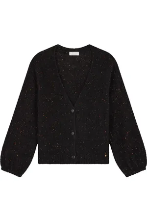 Des Petits Hauts Strik, Dame, Sort, M, Uld, Oversized Knapkort Kort med V-Hals