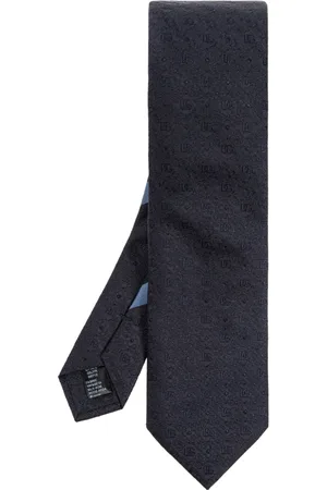 Dolce & Gabbana Tilbehør, Herre, Sort, ONE SIZE, Silkeslips med monogram