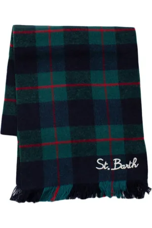MC2 SAINT BARTH Tilbehør, Dame, Flerfarvet, ONE SIZE, Uld, Blød Uld Houndstooth Tørklæde
