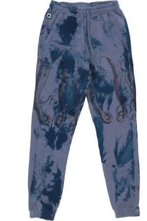 Octopus Bukser, Herre, Blå, XS, Bomuld, Fleece Tracksuit Bukser med Print