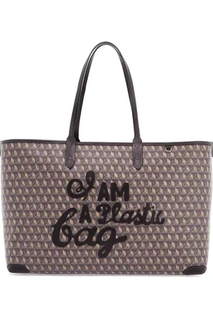 Anya Hindmarch Taske, Dame, Brun, ONE SIZE, Uld, Tote Taske med Lynlås Motiv