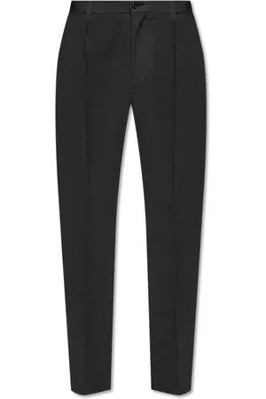 Dolce & Gabbana Bukser, Herre, Grå, M, Uld, Bukser med folder