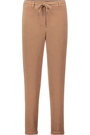 Betty & Co Bukser, Dame, Brun, 3XL, Casual bukser med tekstur
