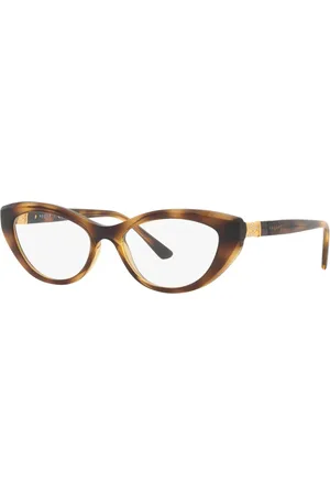 vogue Tilbehør, Dame, Brun, 50 MM, Uld, Stilfulde briller i Havana farve