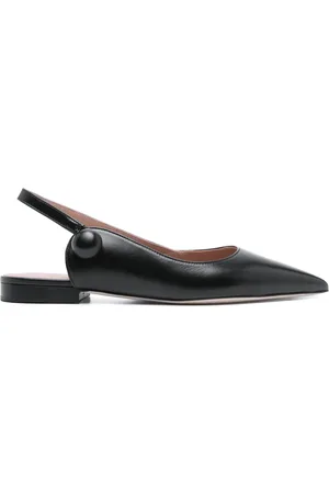 MALONE SOULIERS Sko, Dame, Sort, 39 EU, Læder, Sorte Flade Slingback Sko