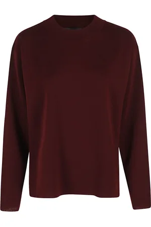 Roberto Collina Strik, Dame, Rød, XS, Sweater med opdelt hals