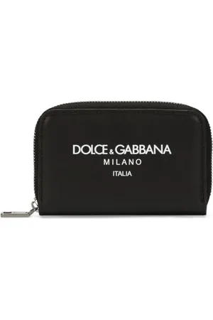 Dolce & Gabbana Tilbehør, unisex, Sort, ONE SIZE, Logo-Print Pung med Lynlås